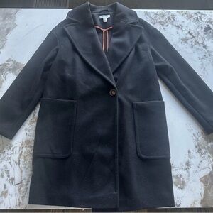 Topshop Elegant Black Pea Coat